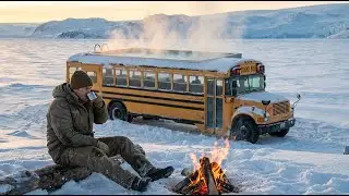 How an Abandoned Bus in the Snow Was Transformed into a Luxury Home