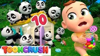 10 Little Pandas & Safari Friends 🦁🐼 | Counting Song