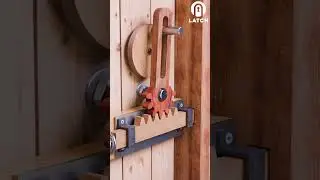 A Wooden Rack and Pinion  Door Latch Mechanism.- Clip 62