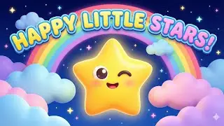 Happy Little Stars ⭐ Cute Kids Song | Nursery Rhyme | @Lullidoo  Kids