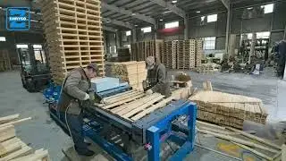 Новый гвоздезабивной станок для деревянных поддонов #деревообрабатывающееоборудование