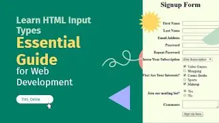 Mastering HTML input types: a comprehensive guide