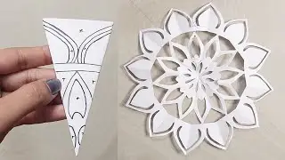 How to make easy and beautiful snowflakes ❄️♥️ #papercraft #snowflakes #part 114