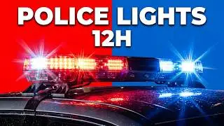 ⚠️ Seizure Warning | Police Lights (Red & Blue Flash) &ndash; Realistic Light Bar Simulation | 12h