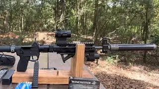 Magtech 147gr subsonic 9mm ammo in Kel-Tec Sub2000 suppressed