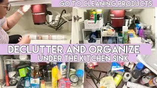 CLEAN WITH ME 2022|DECLUTTER AND ORGANIZE UNDER KITCHEN SINK|CLEANING MOTIVATION|CLEANING PRODUCTS