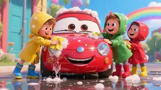 Car Wash Song for Kids 🚗🧼 | Wash Wash Scrub & Shine | Fun Cleaning Song for Toddlers