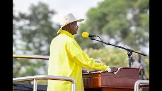 H.E Museveni campaigning for NRM's candidate Harriet Janet Adong in Dokolo