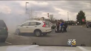 Dash Cam Video Shows Daring Rescue Of Driver Injured In A Car Crash