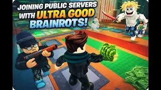 JOINING PUBLIC SERVERS WITH MY RAREST BRAINROTS #roblox #stealabrainrot