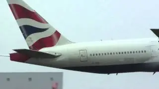 British Airways Boeing 777-200 G-VIIA Landing London Heathrow 27R