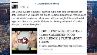 Vegan Claims Of Unlimited Calories On High Carb Low Fat Diets