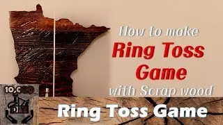 Ring Toss Game DIY - How to make rustic ring toss game board with scrap woods | Ring and Hook game|