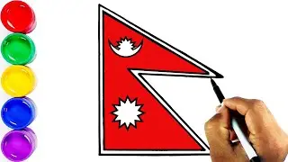 Draw a  Flag of Nepal || Draw Nepali Flag || नेपालको झण्डा