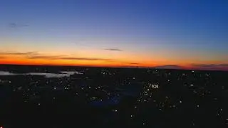 Drone flight from Union Point to bridges and through New Bern after sunset 02 02 21