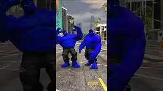 Daddu Hulk And Robot Hulk Fight Against Two Blue Hulk 😱#shorts