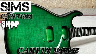 Carvin DC127 guitar - Emerald Green refinish by Sims Custom Shop