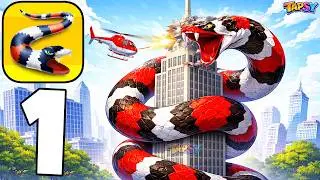 🐍Idle Snake World Hunting Fight Gameplay Walkthrough Part 1 &ndash; Wild Survival Challenge (Android,iOS)