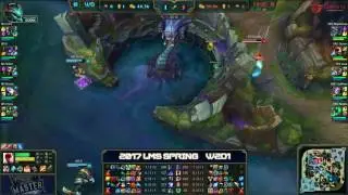【LMS】HKE vs WS華義 第2週第1場 - 22分才發生首殺 整場3個團戰定輸贏 SIUSIU艾克大失誤 Gear神風特攻隊