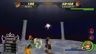 Kingdom Hearts 2 FM: Data Lexaeus (No Damage); lvl 1 [Critical Mode] Kingdom Key Only
