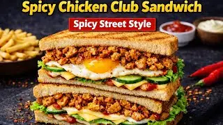 Spicy Chicken Club Sandwich Recipe 🥪🔥 | Better Than Restaurant | 10 Minute Snack