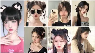 🌈Viral 2025 Chinese hairstyles toturial 🎀 Girls hairstyles 🎀🪞 Korean hairstyles