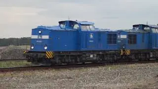 PRESS 204 005-3 und 204 012-4 mit Hackschnitzelzug am 04.10.2019