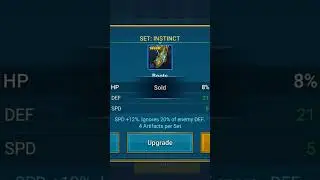 Using The Forge With Mythical Charms To Craft Instinct Gear In RAID Shadow Legends