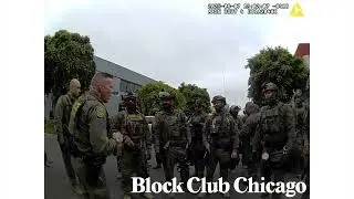 Border Patrol chief Greg Bovino speaks to agents in Los Angeles