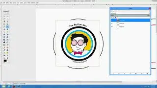 Design a Button in GIMP using PDF Templates