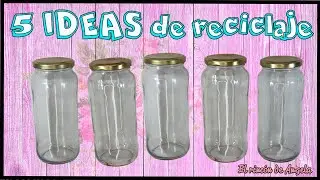 5 IDEAS para reciclar frascos de vidrio con DECOUPAGE FACIL