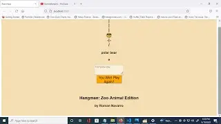 React.js Project for Beginners: Hangman