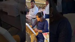 Guests reaction at live wedding painting #liveweddingpainting #painting #youtube #artist #art
