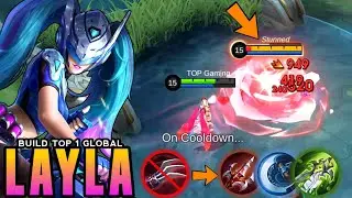 LAYLA NEW INSANE ONE SHOT BUILD 2024💀!!!(One Shot) Top Global Layla 2024 Gameplay!!! - Mlbb