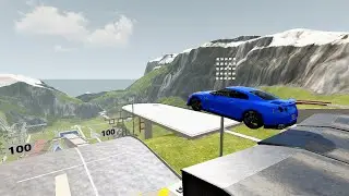 Springboard Flight - BeamNG Drive - Car Jump Arena