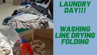 Do Laundry With Me!!! | Laundry Day | Line Drying Clothes | Laundry Motivation 2022