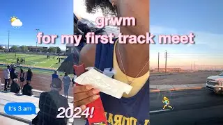 GET READY WITH ME FOR MY FIRST TRACK MEET 2024!!🌦️🏃‍♀️