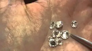 Sorting diamonds at Loyes Diamonds.