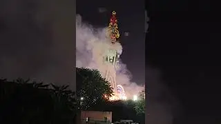 New World Record 215 Feet Biggest Effigies of Ravan Set On Fire For Dussehra in 2025 #shortsvideo