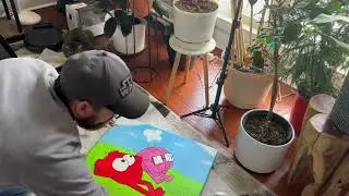 Timelapse of a Heart and Brain painting by The Awkward Yeti