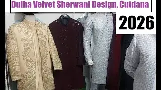 Dulha Velvet Sherwani Design 2026 | Premium Cutdana Work | Best Groom Sherwani in Pakistan