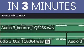 DaVinci Resolve Fairlight Bouncing Audio In 3 Minutes