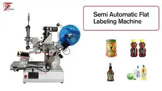 Flat Square Bottle Labeling Machine With Date Coding Printer