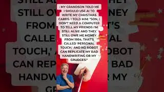 AI vs. Grandpa&rsquo;s Christmas Cards! ✍️🎄 #shorts #funny #tradition