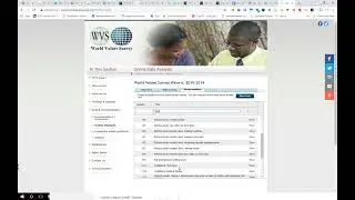 How to Find Variables in World Values Survey Online Analysis