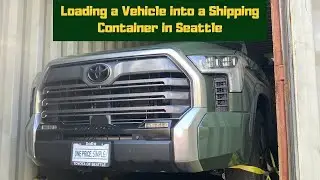 Loading a Vehicle into a Shipping Container in Seattle