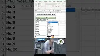 Automatic Numbering in MS Excel 😲 | No Drag, No Formula!#asmr #excel #tricks #shorts #trendingshorts