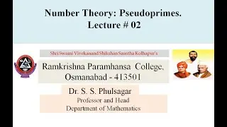 Number Theory: Fermat&rsquo;s Theorem: Pseudoprimes. Lecture # 2