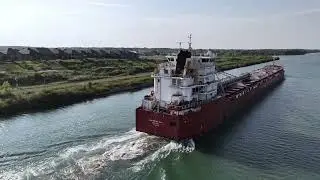 CSL Whitefish Bay Transits Welland Canal at Port Robinson, Ontario | Trillium-Class Freighter