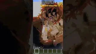 demon slayer tanjiro demon form pixel art #shorts #short #shortvideo #viralshort #minecraft #gaming